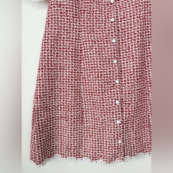 Reformation Anabella Mini Dress in Red Check - Picture 8 of 8